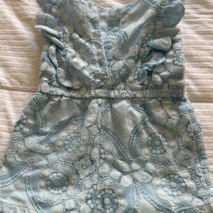 Janie and Jack Blue Lace Kids One Piece